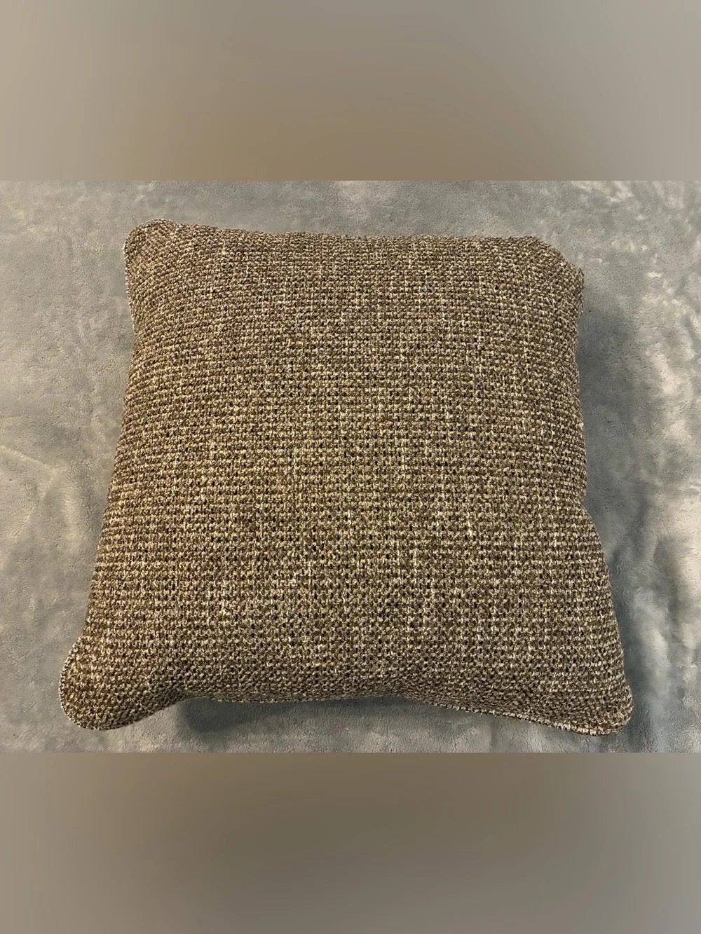 Neutral Brown Square Shaped Woven Throw Pillow - 19 X 19 - Heavy Thick Fabric